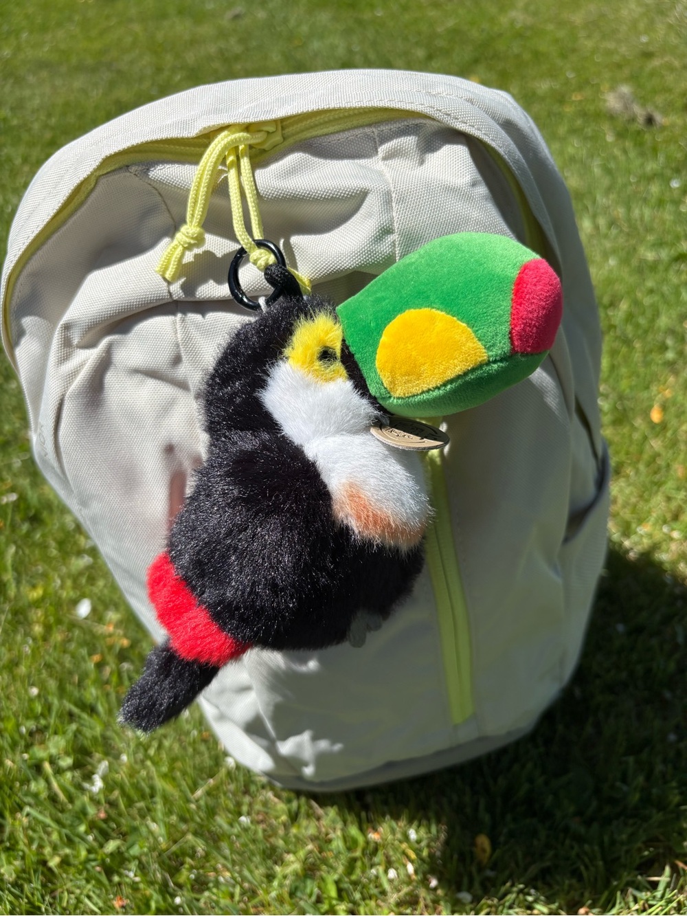 Cute Toucan Plush Keychain Bag Charm Tropical Bird Backpack Clip
